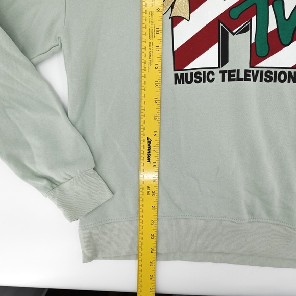 NEW MTV Christmas Sweater Womens Small Present Soft Pullover Hoodie HOoded - Picture 6 of 12